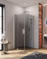 Душевой уголок (80х90) CEZARES SLIDER SLIDER-AH-1-90-80/90-GRIGIO-Cr