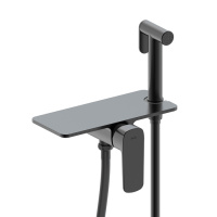 Смеситель с гигиеническим душем встраиваемый полка черный IDDIS Axes AXEBLSHi08 Смеситель с гигиеническим душем встраиваемый полка черный IDDIS Axes AXEBLSHi08