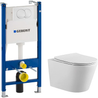 Унитаз Aquatek Вега AQ1905-00 с инсталляцией Geberit 111.154.11.1