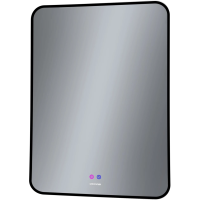 Зеркало (60х80) Grossman ELEGANS-норма BLACK 1760802 LED с сенсорным выключателем и подогревом