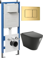 Комплект унитаза с инсталляцией Grossman Classic 97.4440BMS.04.30M с клавишей смыва