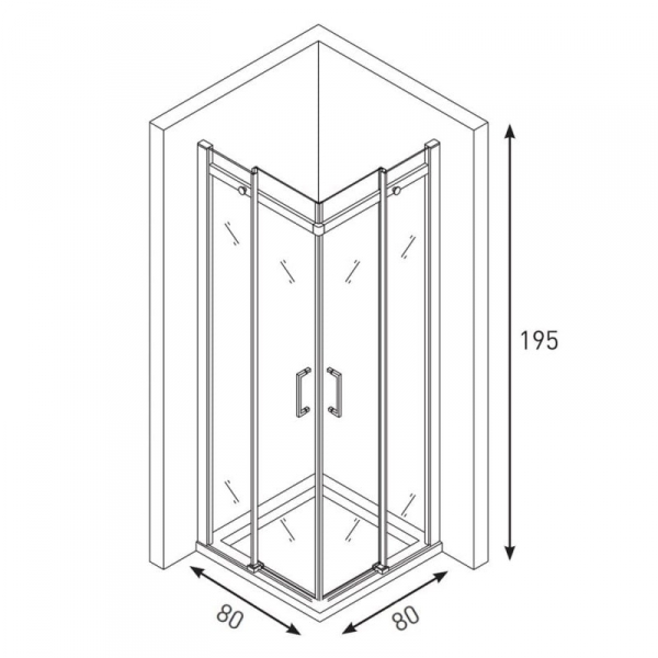 Душевой уголок Berges Wasserhaus MELITA 80х80 061008