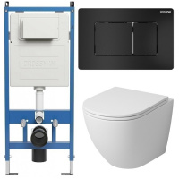 Комплект унитаза с инсталляцией Grossman Classic 97.4455MS.04.21M с клавишей смыва