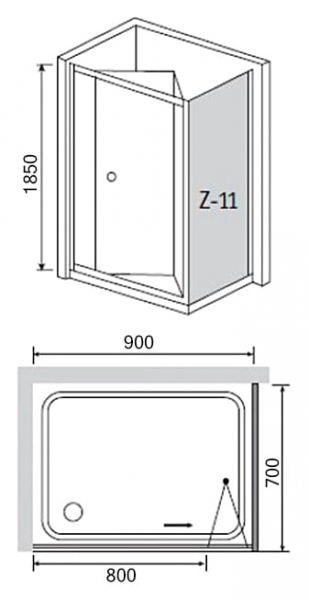 Душевой угол RGW CL-41 (RGW CL-21+RGW Z-12) 04094197-11