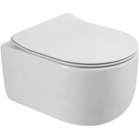 Унитаз подвесной BelBagno Soft BB084CH-TOR/SC безободковый, торнадо, с сиденьем микролифт