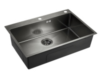 Кухонная мойка (74х50) EMAR EMB-125A PVD Nano Dark