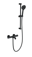 Смеситель для ванны с душевым гарнитуром и термостатом WONZON & WOGHAND, черный матовый WW-C2006-A-MB