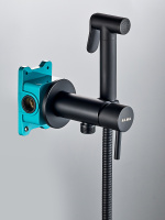 Гигиенический набор для биде ALMAes Бенито AL-859-05, встраиваемый, латунь, чёрный