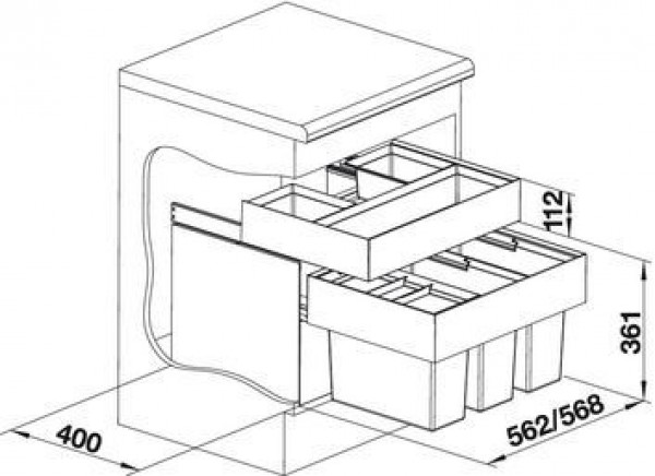 Система сортировки мусора Blanco Select 60/3 Orga 518726