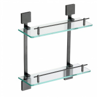 Полка прямая Savol, двойная стеклянная 40 см S-06522Q