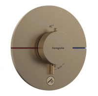 Термостат для душа Hansgrohe ShowerSelect Comfort S 15562140 шлифованная бронза 