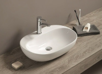 Раковина керамическая накладная (60x40) Art&Max AM-78375 белый