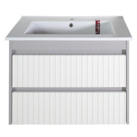 Тумба под раковину ASB-mebel Мирано 85 12272 без раковины, белый/серый