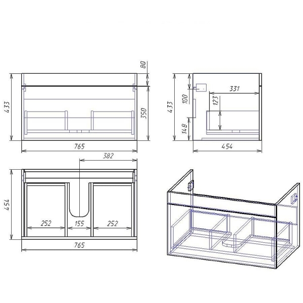 Тумба под умывальник Alvaro Banos Alma 8405.0200