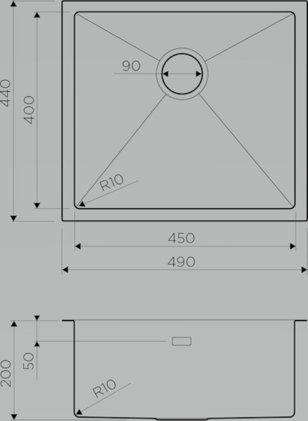 Мойка для кухни Omoikiri Taki 49-U/IF-GM 4973524