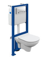 Комплект Cersanit CITY CO DPL EO slim + LINK PRO + ESTETICA пластик белый с рамкой хром 64277