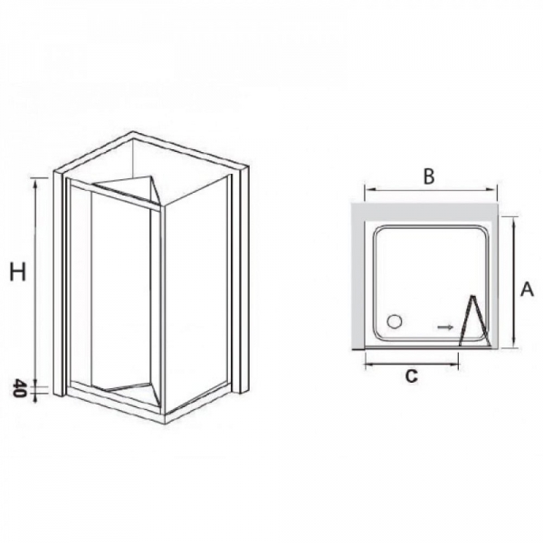 Душевой угол RGW CL-31 (RGW CL-21+RGW Z-12) 04093188-11