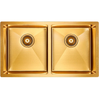 Кухонная мойка Paulmark  Twin PM237844-BG брашированное золото