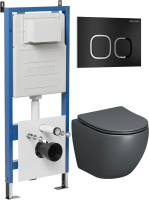 Комплект унитаза с инсталляцией Grossman Cosmo 97.4455GMS.02.210 с клавишей смыва