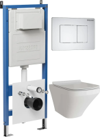 Комплект унитаза с инсталляцией Grossman Classic 97.4440S.04.01M с клавишей смыва