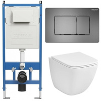 Комплект унитаза с инсталляцией Grossman Classic 97.4497SQC.04.42M с клавишей смыва