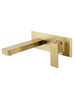 Смеситель для раковины встраиваемый WONZON & WOGHAND CUBE, брашированное золото WW-88869016-BG Смеситель для раковины встраиваемый WONZON & WOGHAND CUBE, брашированное золото WW-88869016-BG