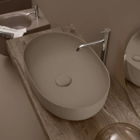 Раковина накладная (60х40) Kerasan Nolita 534388 коричневый матовый