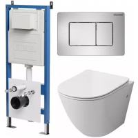 Комплект унитаза с инсталляцией Grossman Classic 97.4411S.04.12M с клавишей смыва