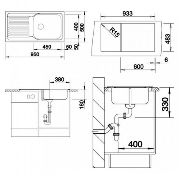 Кухонная мойка Blanco Tipo XL 6 S 511908