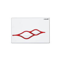 Клавиша смыва Creavit UFO GP1001.01 бело-красная