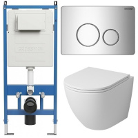 Комплект унитаза с инсталляцией Grossman Style 97.4455MS.05.10M с клавишей смыва