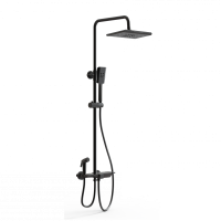 Душевая система с термостатом WONZON & WOGHAND, черный матовый WW-B3310-MB