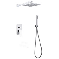 Душевой комплект ABBER Weiss Insel AF8018W скрытого монтажа без излива, белый-хром Душевой комплект ABBER Weiss Insel AF8018W скрытого монтажа без излива, белый-хром