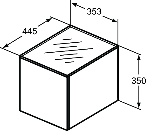 Боковой шкаф 35 см Ideal Standard TONIC II R4307WG