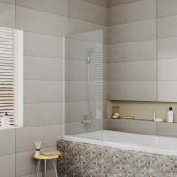 Шторка на ванну стеклянная D&K Berlin (DG1007001)