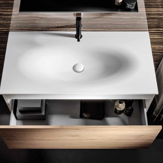 Раковина встраиваемая сверху (122х52) Kerasan Shape 548001*1 белый глянец