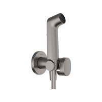 Гигиенический душ со смесителем Hansgrohe Bidette S 1jet EcoSmart+ 29232340 шлифованный черный хром