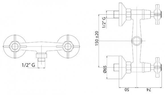 Смеситель для душа Cezares Lord LORD-D-03/24