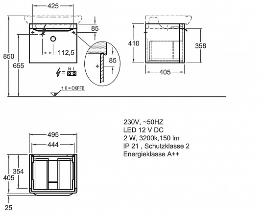 Тумба под раковину Geberit myDay Y824060000