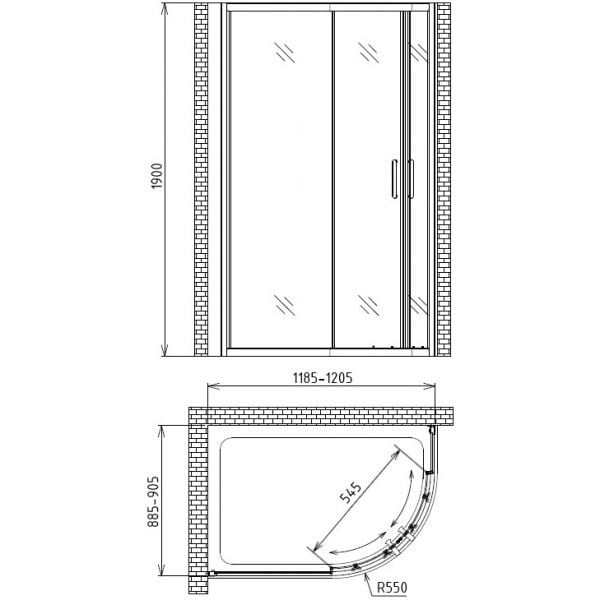 Душевой уголок Gemy Victoria S30202