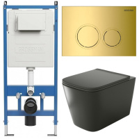 Комплект унитаза с инсталляцией Grossman Galaxy 97.4441BMS.01.300 с клавишей смыва