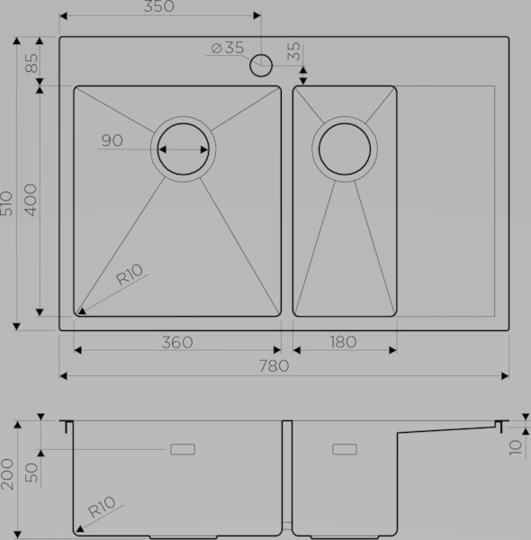 Мойка для кухни Omoikiri Akisame 78-2-LG-L 4973087