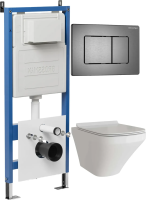 Комплект унитаза с инсталляцией Grossman Classic 97.4440S.04.42M с клавишей смыва