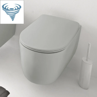 Унитаз подвесной безободковый Tornado Kerasan Nolita 531559 светло-серый матовый, без сиденья