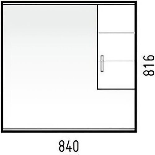 Зеркальный шкаф (84х82) Corozo Коралл 82 SD-00001123