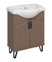 Тумба под раковину Runo бежевая (под умывальник Классик 65 ) Марсель 65 (00-00001218)