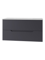 Тумба с раковиной подвесная Orange Line Li-100Tug+Ra графит матовый