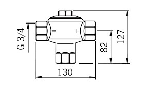 Oras 421320 Термостатический ограничивающий смесительный клапан, +35 °С, DN 20, G 3/4.