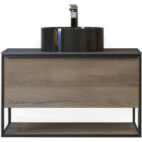 Тумба под раковину Jorno Steal 90  Ste.01.90/P/Da