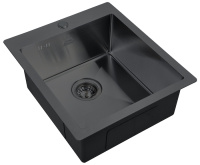 Мойка кухонная стальная (45x51) ZORG SH 4551 GRAFIT черный